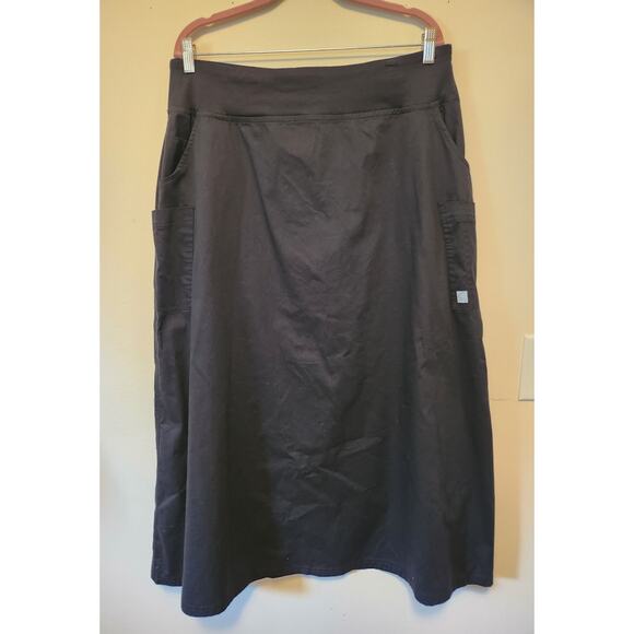 Butter-Soft STRETCH Women's 3-Pocket Ankle Length Scrub Skirt, size XL - Picture 2 of 4